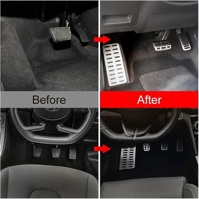 Hyundai Creta Cantus 2014 2023 Car Brake Fuel Rest Pedal Covers Set 4 Pcs - Image 3